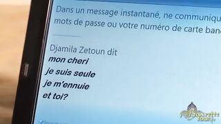 Fullos fiatal arab lány szopja a brét