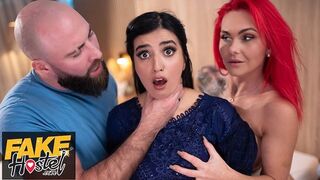 Szégyenlős pakisztáni nőci felébred szexuálisan egy hármasban perverz brit párral